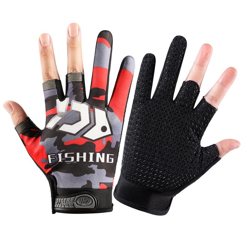 Unisex Breathable Anti-Slip Three-Fingerless Fishing & Cycling Gloves - Summer Sun Protection & Wear-Resistant