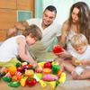 Children Kitchen Pretend Play Set Simulation Cutting Fruit Vegetable Food Cooking Miniature Thing Interactive Girl Kid Gift Toy