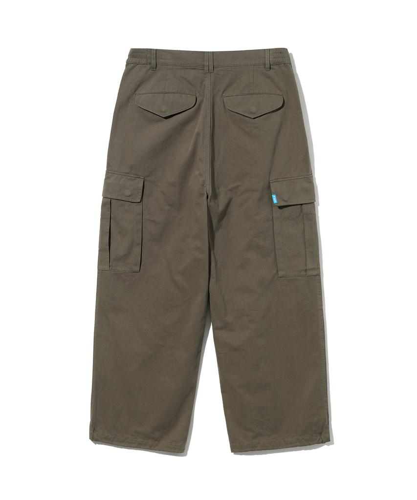 UCLA Unisex Cotton Brushed Cargo Wide Fit Pants [Khaki](Uablp10)