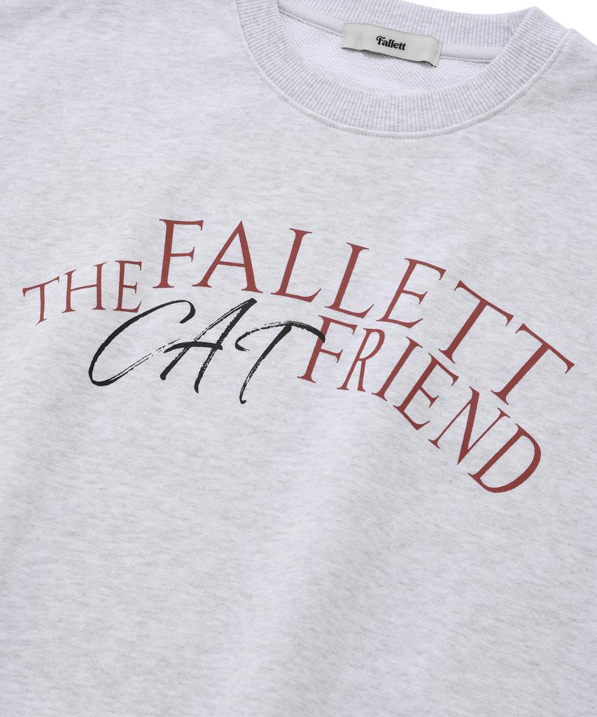 FALLETT Cat Friends Sweatshirt Light Gray