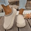 Fashion Winter Women Boots Fashion Fuzzy Fur Anti-slip Soft Sole Outdoor Indoor Warm Comfort Men Leisure Plush Boots Women Shoes Women