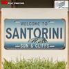 D Flat  Pc Santorini Vintage Sign   Inch X  Inch Wall Art Industrial Style D Flat Print Frameless Perfect for Home