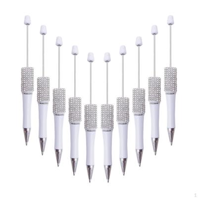 10 Bucăți Pixuri cu Mărgele Set DIY Cadouri pentru Studenți 1.0mm Asortate pentru Meșteșugărit