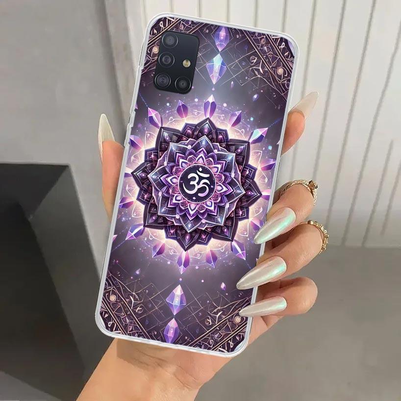 Mandala Chakra Insist Yoga Phone Case for Samsung Galaxy A52 A32 A22 A12 A02S A50S A30S A10S Note 20 Ultra 10 Plus S10 A31 A20 A