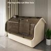 Large Enclosed Cat Litter Box Odor Proof Washroom with High Sides Anti-Splash Covered Toilet for Big Cats Spacious Cat Bedpans
