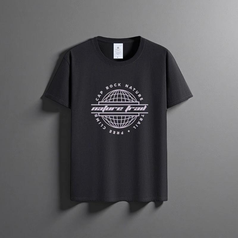 Letní Nové Unisex Všestranné Tričko z Čisté Bavlny Módní Ležérní Top s Kulatým Výstřihem Prodyšné Volného Střihu Tričko s Krátkým Rukávem s Potiskem