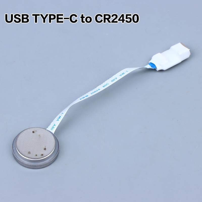 USB Type-C To CR2450 Battery Adapter Converter 3-30V Input Flexible Thin FFC Cable for IoT Sensor Power Supply