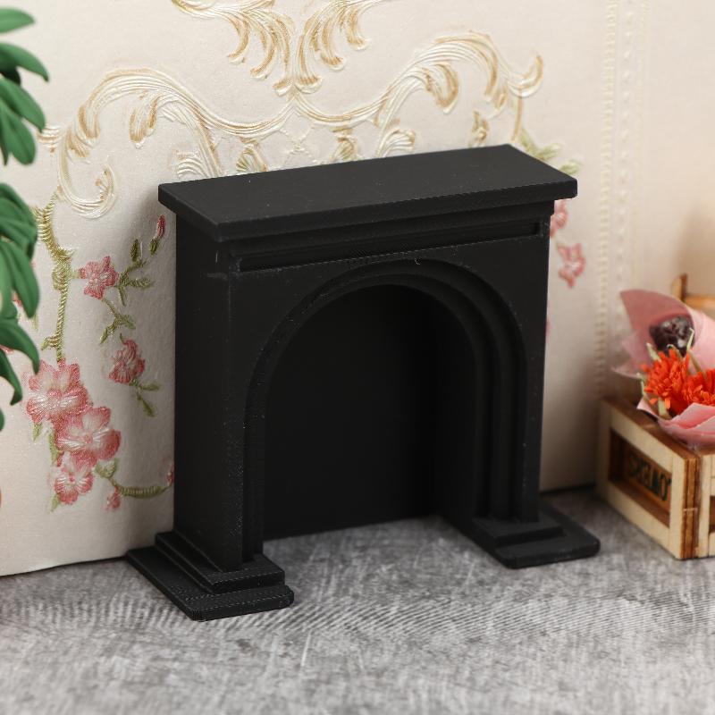 1/12 Dollhouse Mini Fireplace Model Dollhouse Christmas Scene Furniture Decoration Accessories Children Pretend Play Toys