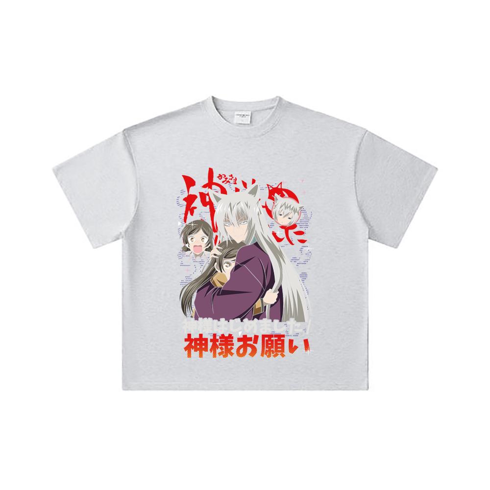 260 GSM Double Yarn 32 Count 100% Cotton Kamisama Kiss V1 Print Unisex Heavy Cotton T Shirt