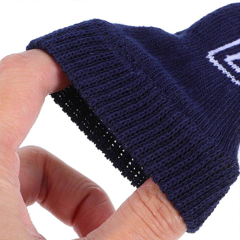 Dark Blue Dog Leg Warmers Soft Knitted Joint Protectors 12Pcs