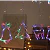 LED Curtain Icicle Christmas Lights - Creative Elk & Bells String Lights for Holiday Decor