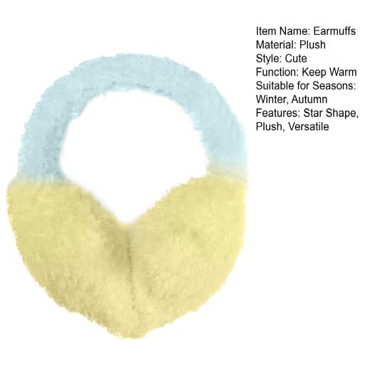 Star Earmuffs Thickened Plush Texture Ear Warmers Cold Weather Ear Protection Earmuffs Winter Accessories