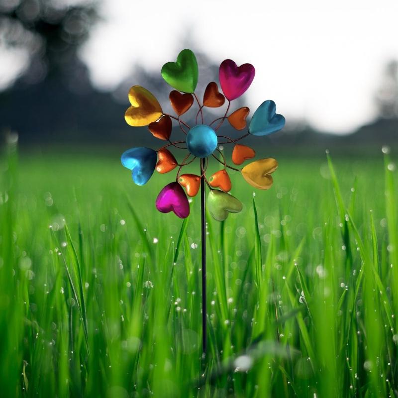 Rotating Wind Spinner Sculpture Suitable For Outdoor Decorations Easy Assembly Metal Garden Art Design Weather Resistant