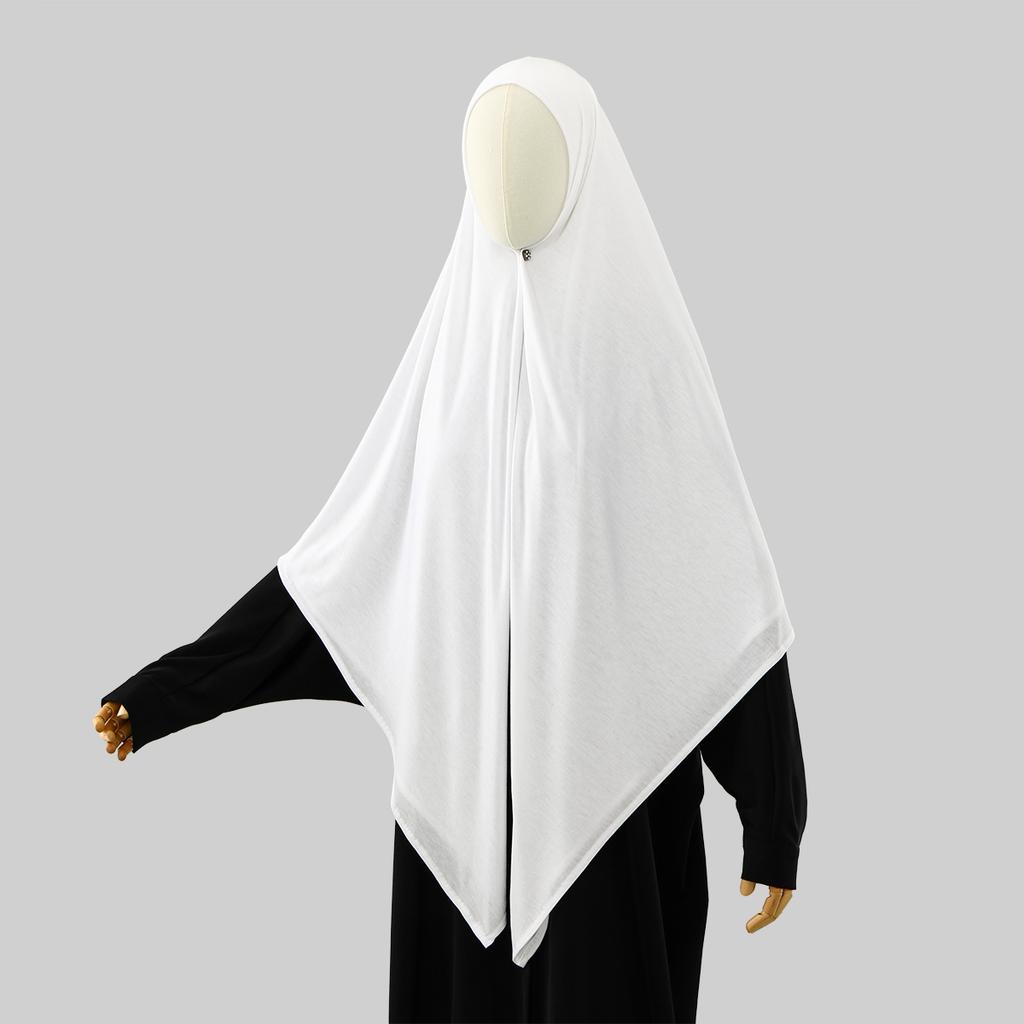 145*145cm Stor Storlek Jersey Modal Fyrkantig Sjal Stretchig Muslimsk Instant Hijab Lager Khimar Eid Islamiska Kvinnor Bön Huvudduk