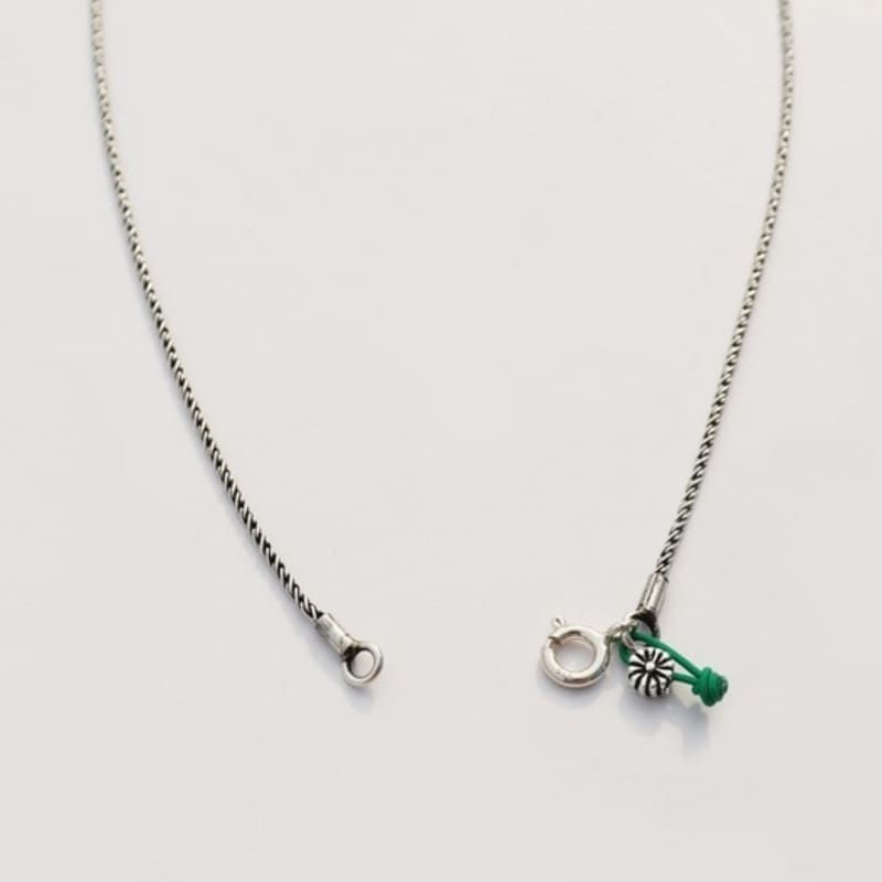 BONBEAU Frame Bear Pendent Silver Chain Necklace 925 Silver Teddy Bear Square Pendant Oil Painting Chain Silver Necklace