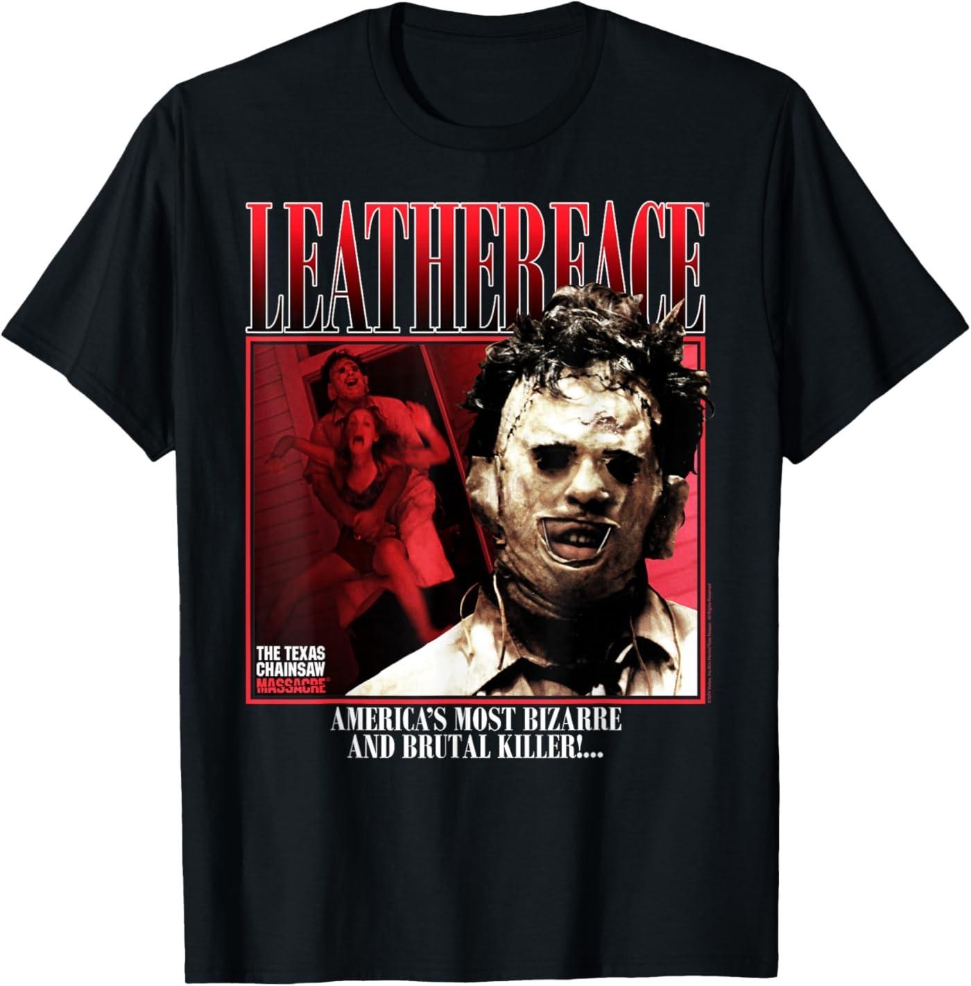 The Texas Chainsaw Massacre Leatherface 90 s Style Horror T-Shirt S разноцветный