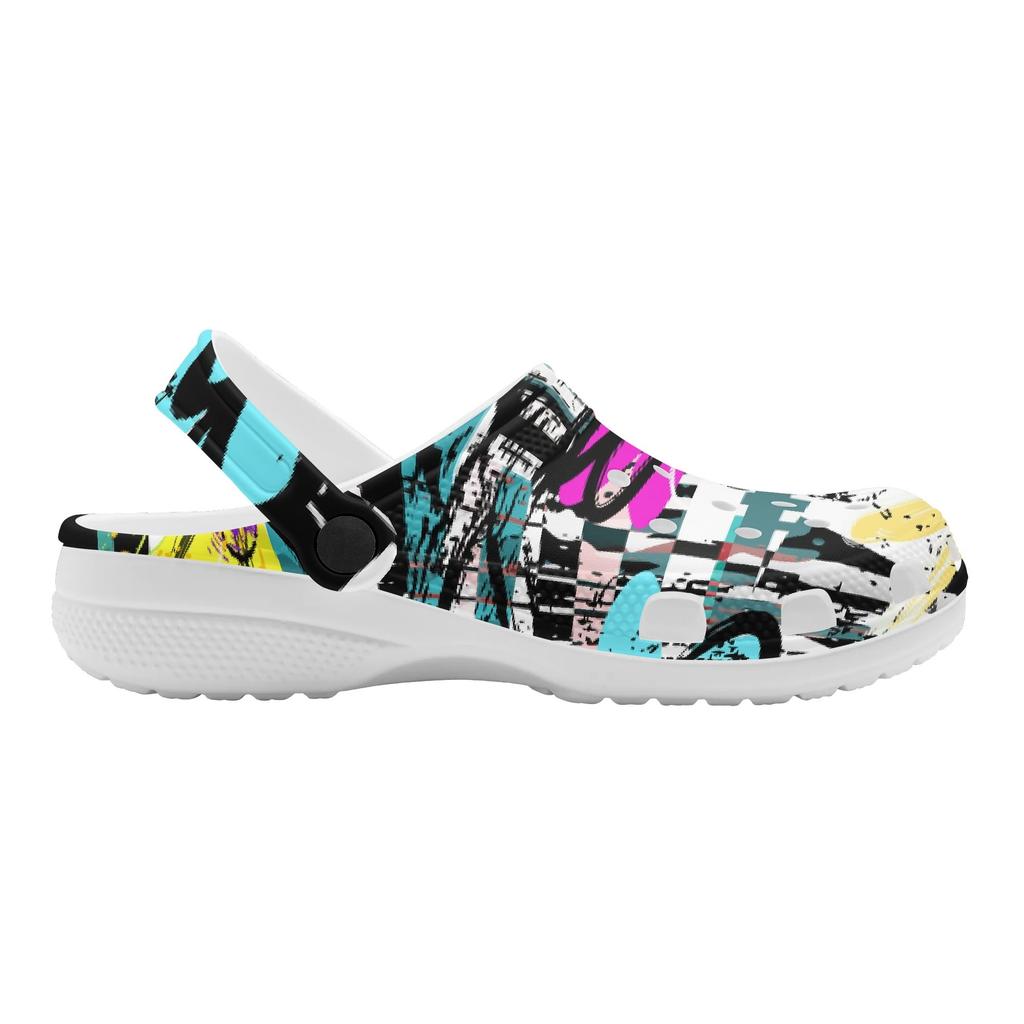 Breathable Printed EVA Beach Clogs Unisex Lightweight Slip On Garden Shoes Pool Bathroom Home Summer Sandals Lightweight Wear