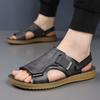 Sandals men's new men's shoes summer wear cool slippers men's soft-faced beef tendon soles beach shoes