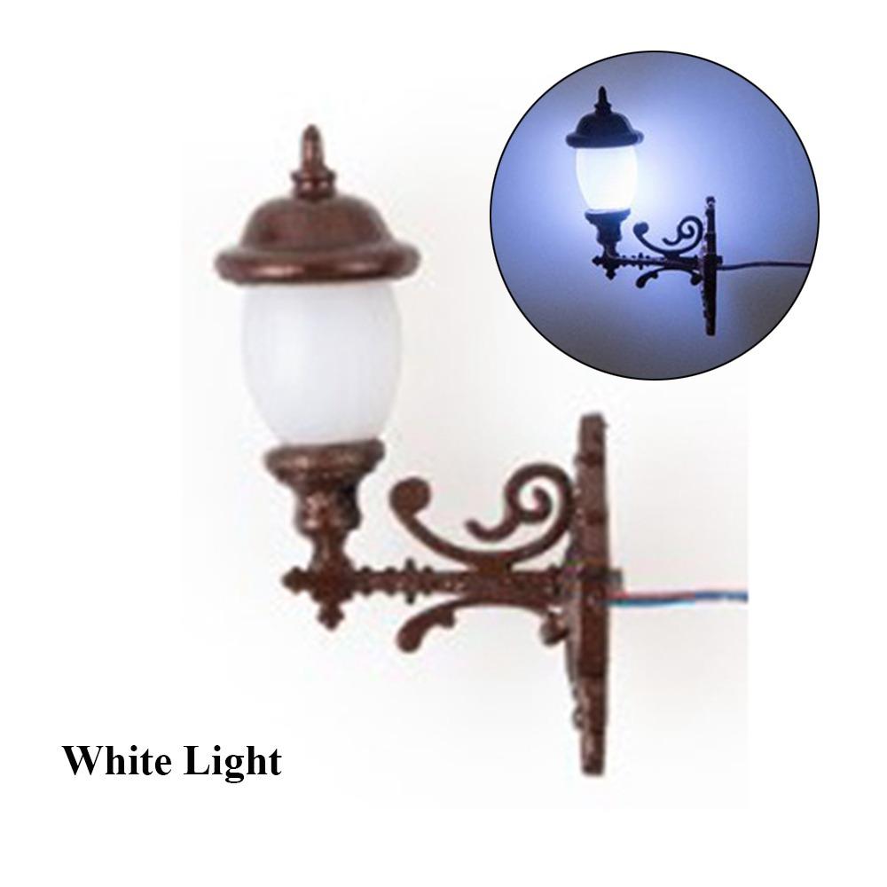 

ABS металлический материал белый/теплый свет модель 3V садовый двор светодиодный светильник новый кукольный домик настенный светильник White Light Bronze