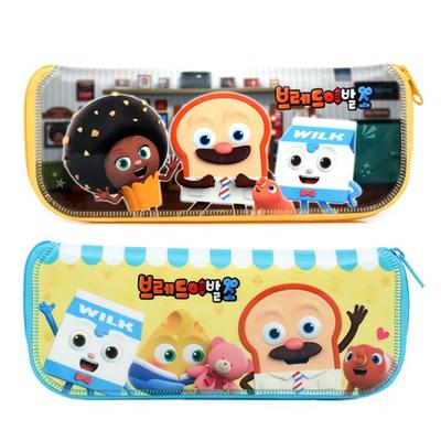 Bread Barbershop Sweet Multi Cutlery Case Set of 2 2P-PN286, Mixed Colors, 1 Set, Korean Popular Tableware