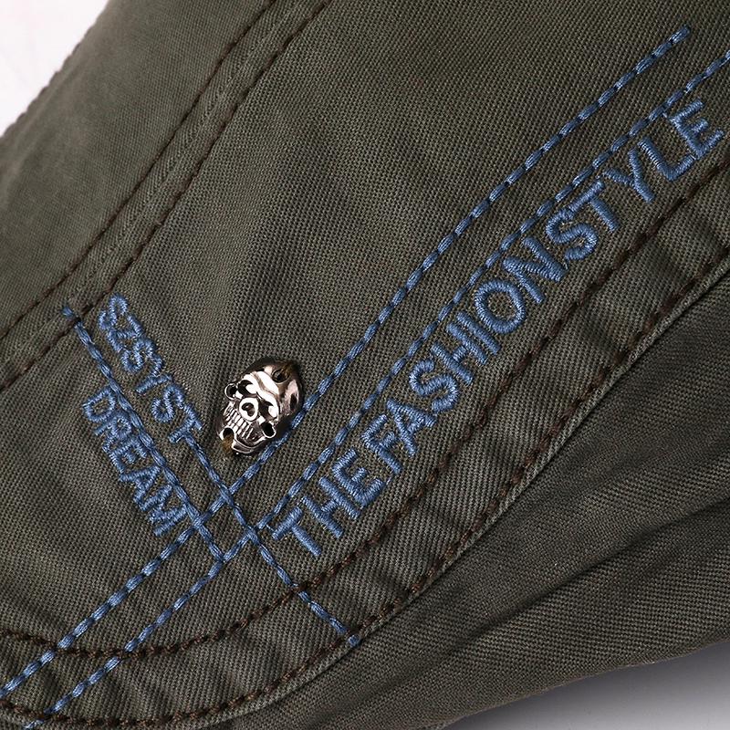 New Summer Outdoor Sports Cotton Berets Caps For Men & Women Casual Peaked Caps Skull Design Berets Hats