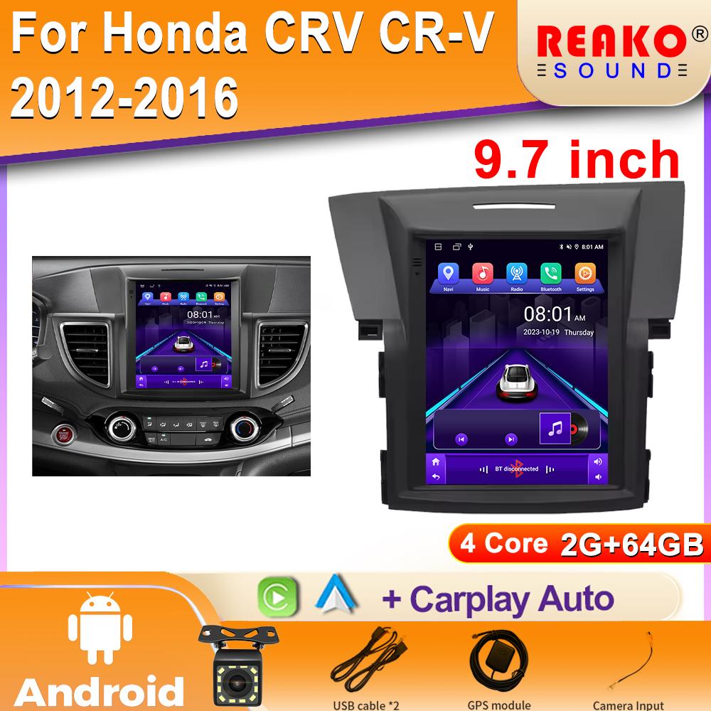 

Автомобильное радио в стиле Tesla для Honda CRV CR-V 2012-2016 Мультимедиа Видео Воспроизведение Carplay GPS Навигация Стерео Android 4 core 2GB+64GB carplay