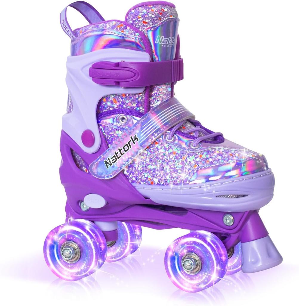 Inline brusle pro válečky Nastavitelné Všechna kola Pro unisex M Brusle, Děti, Čepele, Velikost, Děti, Osvětlené, Svítící, Odolné, Tiché, Začátečníci,