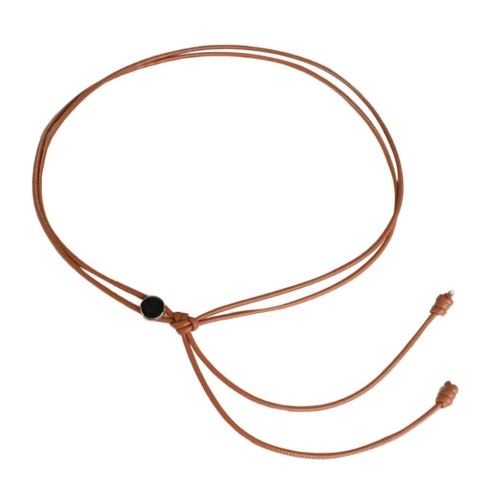 Nastavitelné provázkové pásky Měkký PU kůže Pletený pásek na pas Popruh Pro sukně Džíny Šaty Oblečení