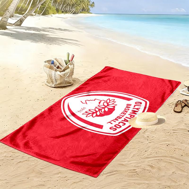 Olympiacos Print Beach Towel, Large Soft Quick Dry Towel for Beach Camping Swimming