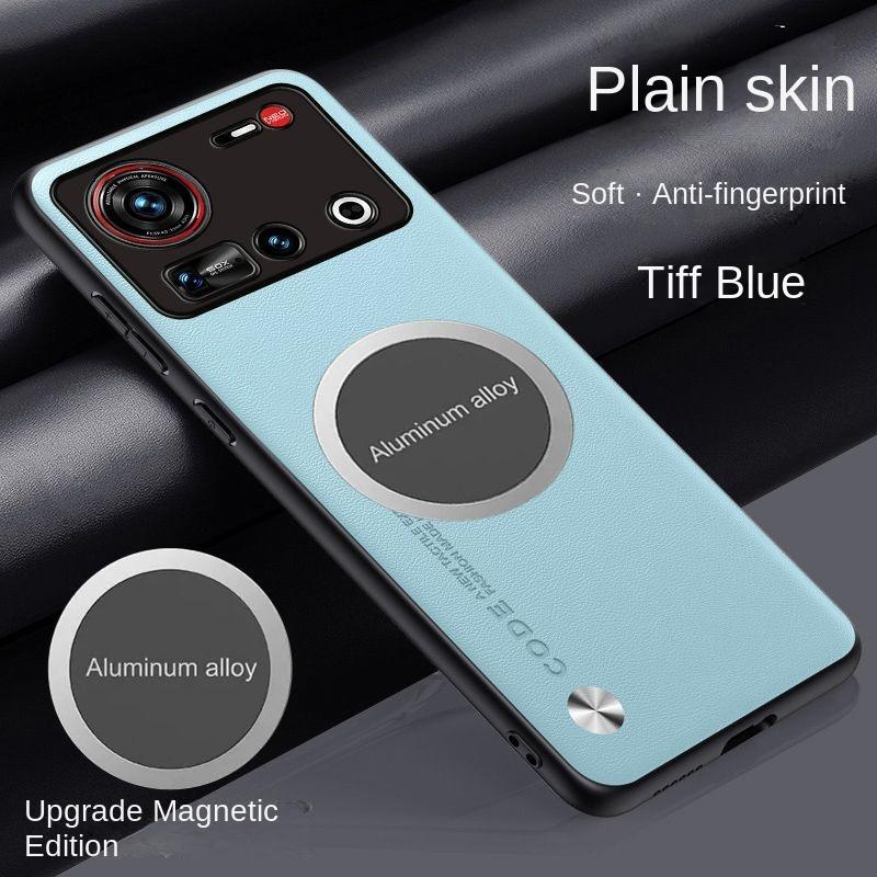 For Nubia Z80 Ultra Case Soft Vegan Leather Magnetic Protective Back Cover Case For Nubia Z70 Z60 Z80 Ultra Z60S Pro Phone Shell