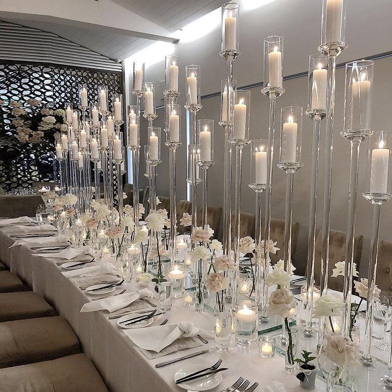 European Crystal Candlestick - Elegant Wedding & Home Décor Candle Holder