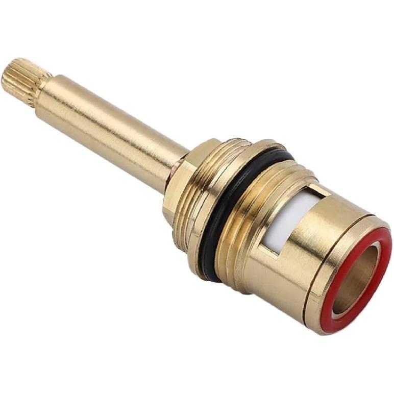 Replacement Ceramic Tap Cartridge, Brass Ceramic Stem Disc Cartridge Insert Faucet Valve Quarter TurnCeramic Tap Valves for Bathroom Kitchen Tap(Red)