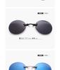 Rimless Retro Round Ultralight Clip-on Sunglasses - Matrix Morpheus Style