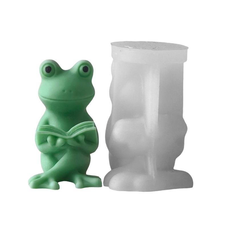 Leicht zu reinigende Silikon-Tierform für Kerzenherstellung 3D Froschform Ornament Perfektes Geschenk für Bastelbegeisterte