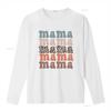 Vintage Retro Leopard Print Mama Stacked Text Casual T Shirt Vintage Washed Breathable Soft Slightly Streetwear