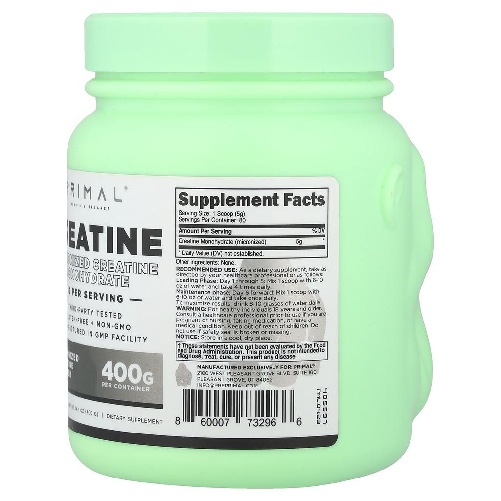 PrePrimal Creatine Powder, Unflavored, 14.11 Oz (400 G)