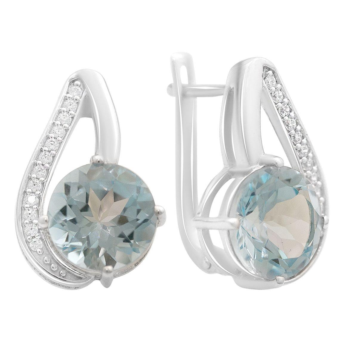 

Срібна каблучка з натуральним топазом 9.458ct (2171669) небо синє світло кольору