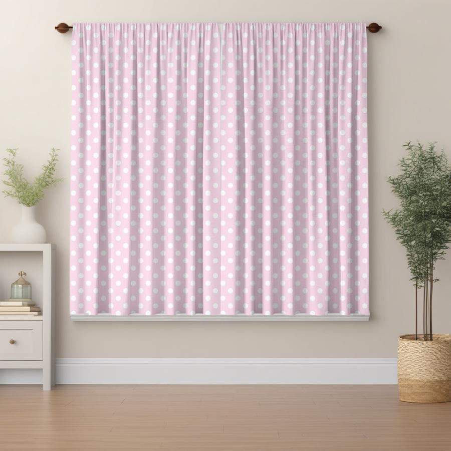 2PCS Digital Printed Curtains with Pink