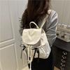 Fashion Cute Knot Women's Backpack Large Capacity Solid Color Travel Bag Drawstring School Backpack Outdoor