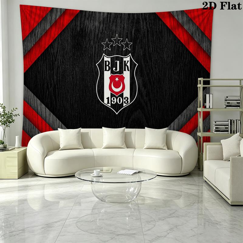 Beşiktaş Wall Tapestry Aesthetic Wall Hanging Printed Fabric Blanket Decorative Tapestries for Bedroom Living Room Home Decor