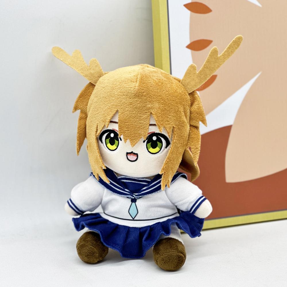 Deer Friend Nokotan Fun Cartoon Image Doll, Cute Smiling Plush Toy with Deer Antlers, Halloween Gift