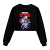 4093 Felpa Casual a Maniche Lunghe Stile Corto Stampata Brawl Stars per Bambine e Ragazze