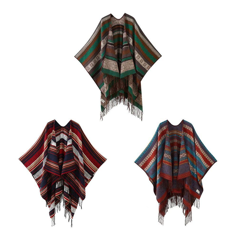 Ethnischer Stil Schal Kopftuch Sonnenschutz Temperament Strickjacke Für Frauen Dame Mädchen