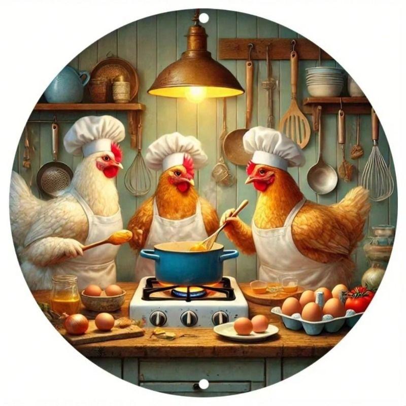 Decorative Metal Wall Art Sign Tin Painting 20x20 cm