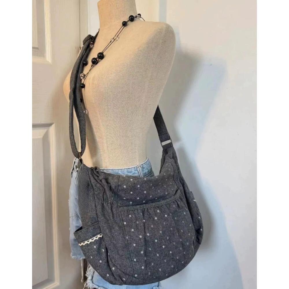 

Japan and Korea casual canvas messenger bag bag commuter student class large capacity tote bag ballet storm point satchel women