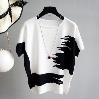 Sommar Dam Pullover Tunn Ribbstickad Femme Toppar