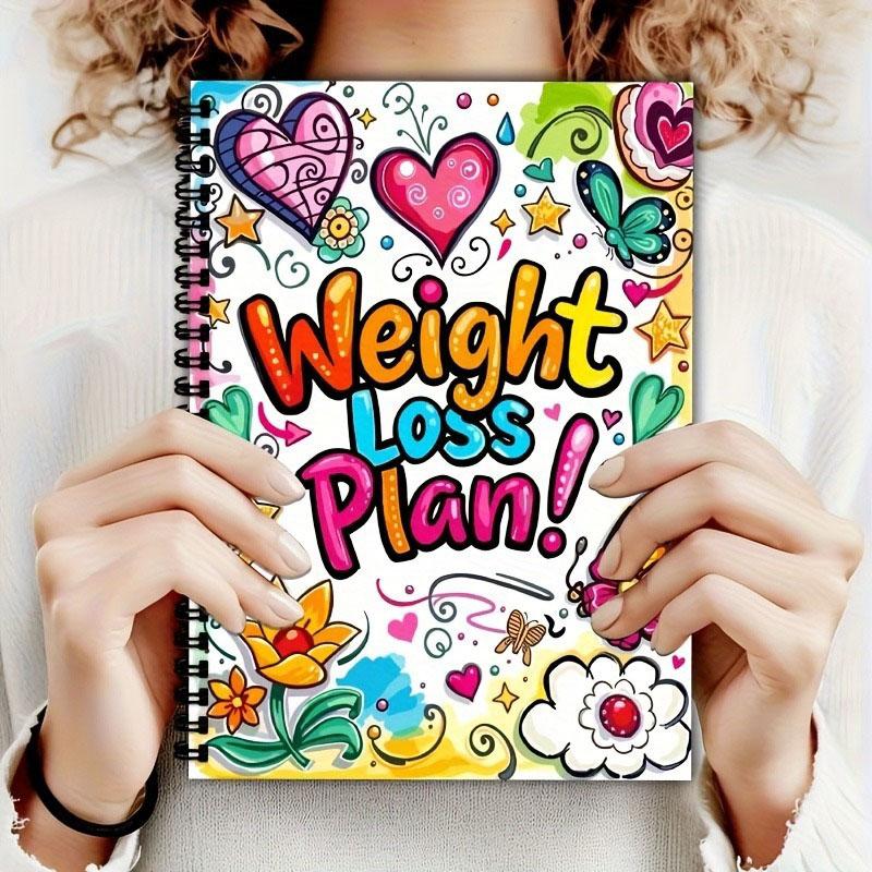 104 Page Weight Loss Planner Diary Journal Motivation Measurements Tracking