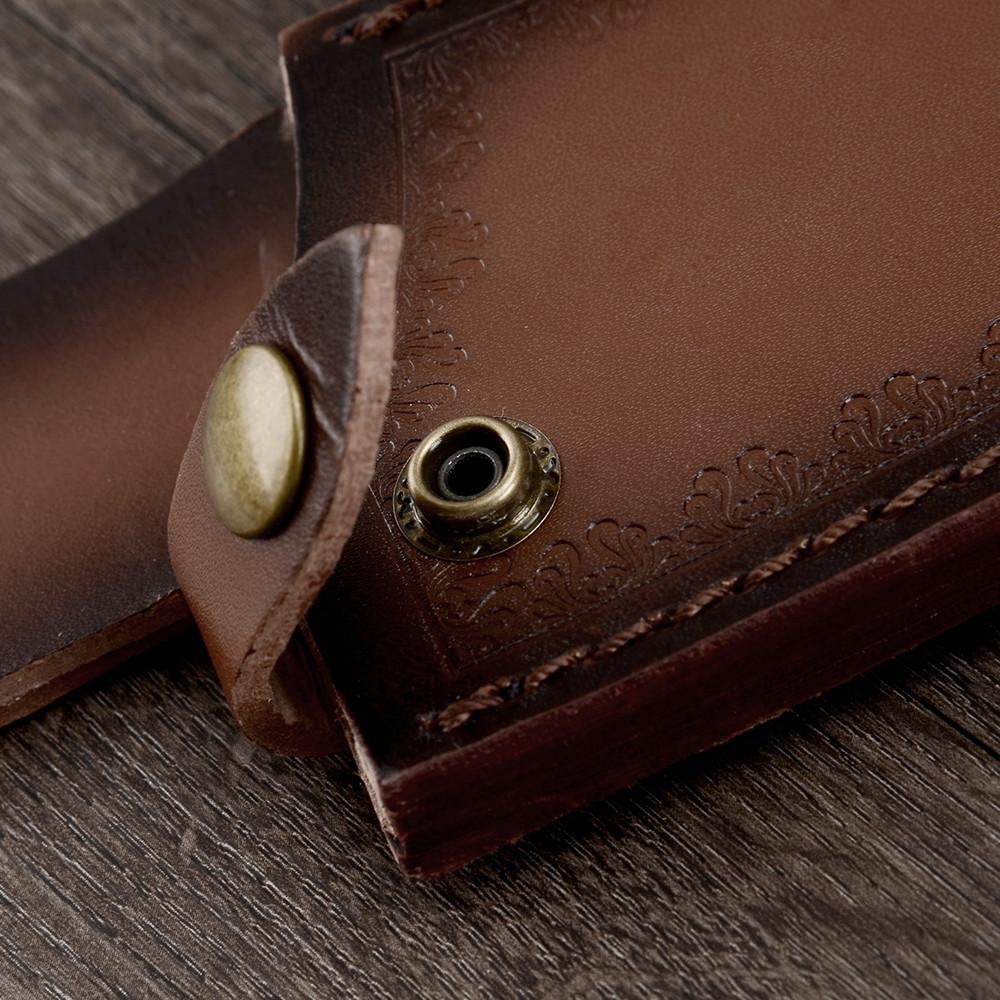 8inch Leather Case Outdoor Camping Knife Sheath Tool Bag Home DIY Knife Holder Leather Sheath Kitchen Knife Cover  for Fixed Blade Knife