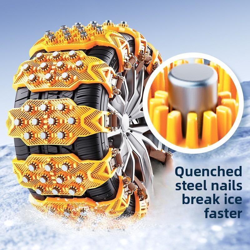 Snow Tire Chains for Car Universal Fit Non Slip Ice Traction Safety Chains for Winter Driving on Snowy Icy Roads SUV Sedan Van