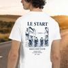 Le Start Race Day Club Cycling T Shirt Vintage French Bike Unisex Vintage Casual Breathable Streetwear Versatile Graphic